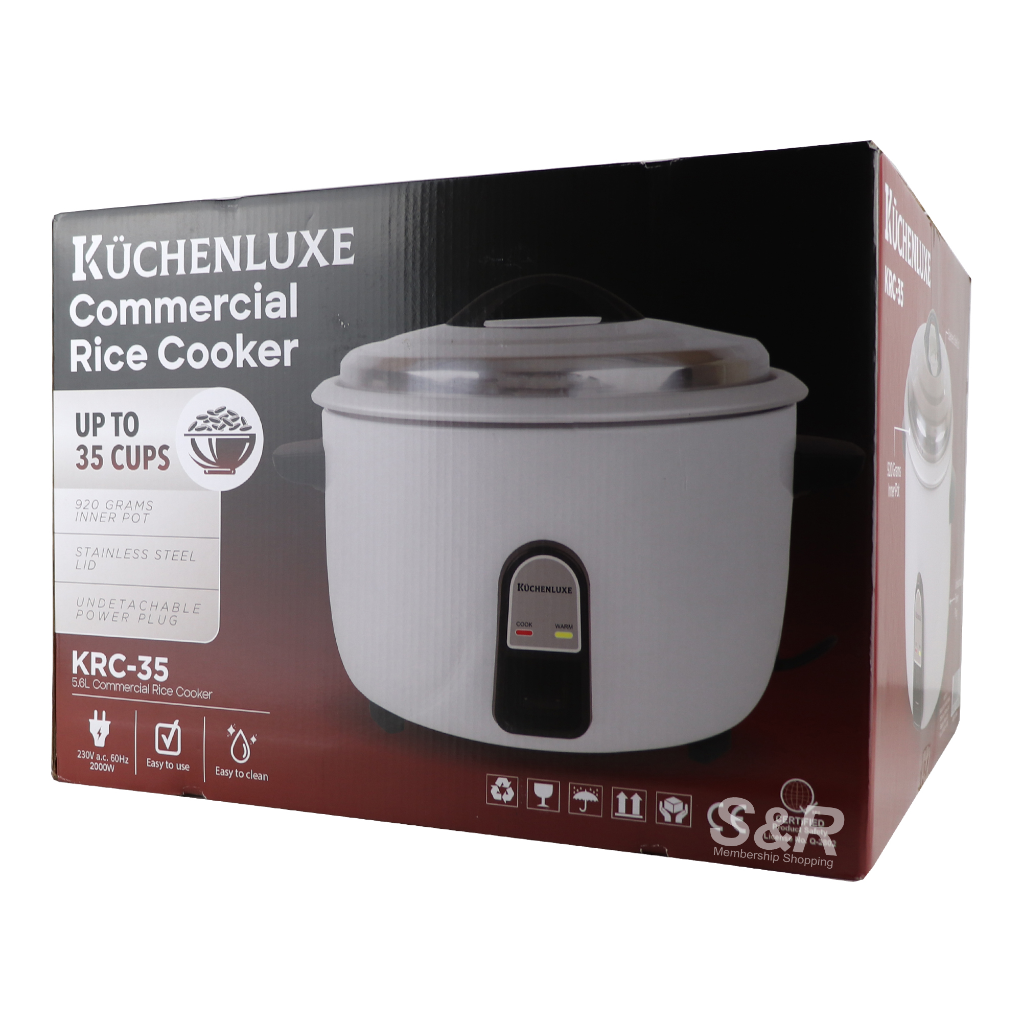 Kuchenluxe Commercial Rice Cooker Kuchenluxe Commercial Rice Cooker